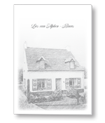 Rouwkaart met tekening woning