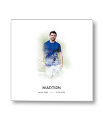 Rouwkaart met textuur sporter