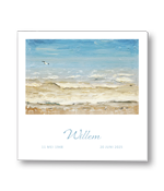 Rouwkaart met schilderij