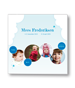 Rouwkaart met meerdere portretten voor kind