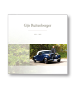 Rouwkaart met portret in balk