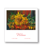 Rouwkaart met persoonlijk schilderij