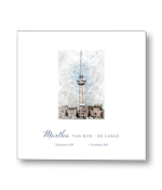 Rouwkaart met Rotterdam Euromast