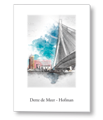 Rouwkaart met Rotterdam Erasmusbrug