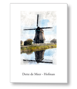 Rouwkaart met Hollandse molen