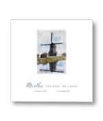 Rouwkaart met Hollandse molen