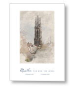 Rouwkaart met Utrecht Domtoren