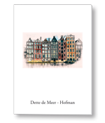 Rouwkaart met Amsterdam grachtenpanden