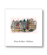 Rouwkaart met Amsterdam grachtenpanden