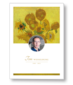Rouwkaart met kunst van Gogh zonnebloemen