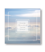 Rouwkaart met Gedicht in de wolken