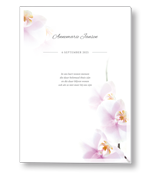 Rouwkaart met gedetailleerde orchidee
