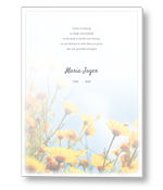 Rouwkaart met bloemen