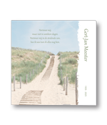 Rouwkaart met pad door de duinen