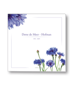 Rouwkaart met paarse chrysanten