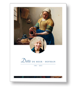 Rouwkaart met schilderij van het Melkmeisje