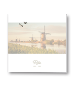 Rouwkaart met molens in Kinderdijk