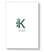 Rouwkaart met beginletter met aquarel plant
