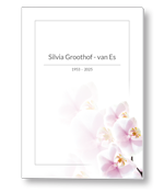 Rouwkaart met orchidee