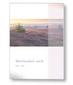 Rouwkaart met paarse heide