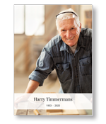 Kaart met afbeelding over gehele voorzijde