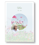 Veldbloemen met portretfoto