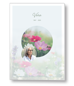 Veldbloemen met portretfoto