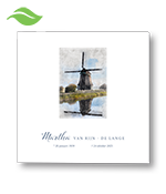 Rouwkaart met Hollandse molen