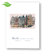 Rouwkaart met Amsterdamse grachtenpanden