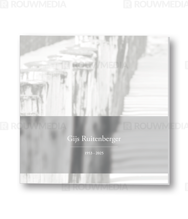 Rouwkaart Rouwkaart met strandpalen - voorkant