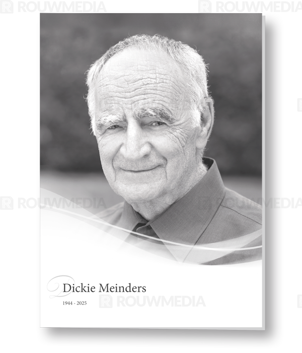 Rouwkaart Rouwkaart met portret en naam op voorkant - voorkant